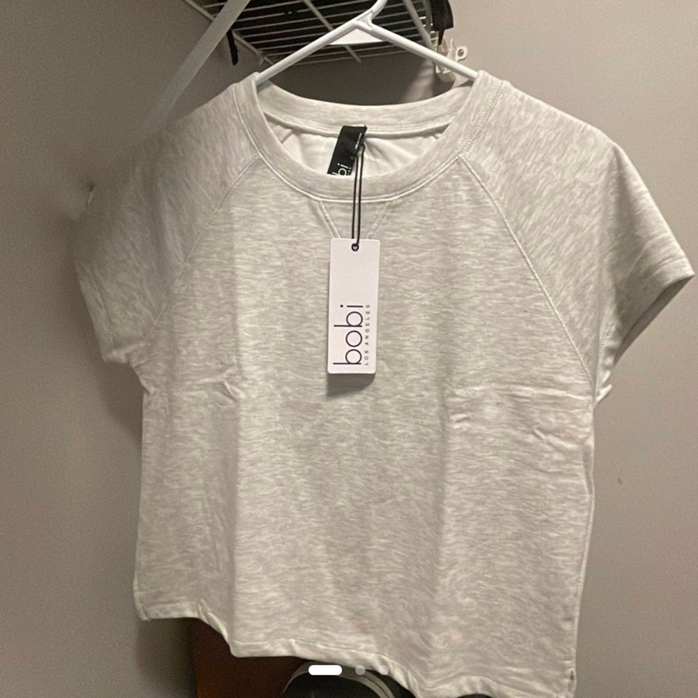 NWT Bobi grey short sleeve top